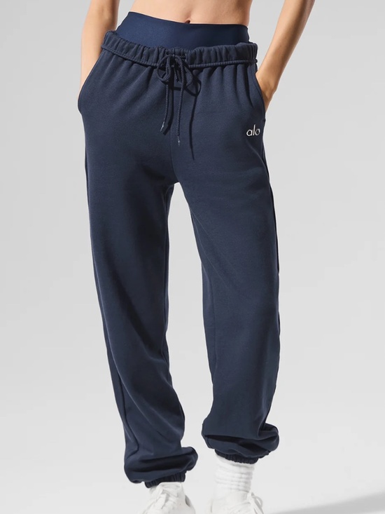 ALO Yoga Pants - navy alo sweatpants
